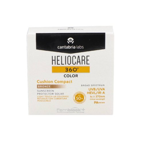 HELIOCARE 360º COLOR CUSHION COMPACT SPF 50 PROTECTOR SOLAR 1 ENVASE 15 g COLOR BRONZE